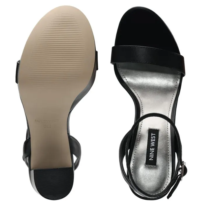 Uknow Platform Dress Sandals Black Women Nine West Heels