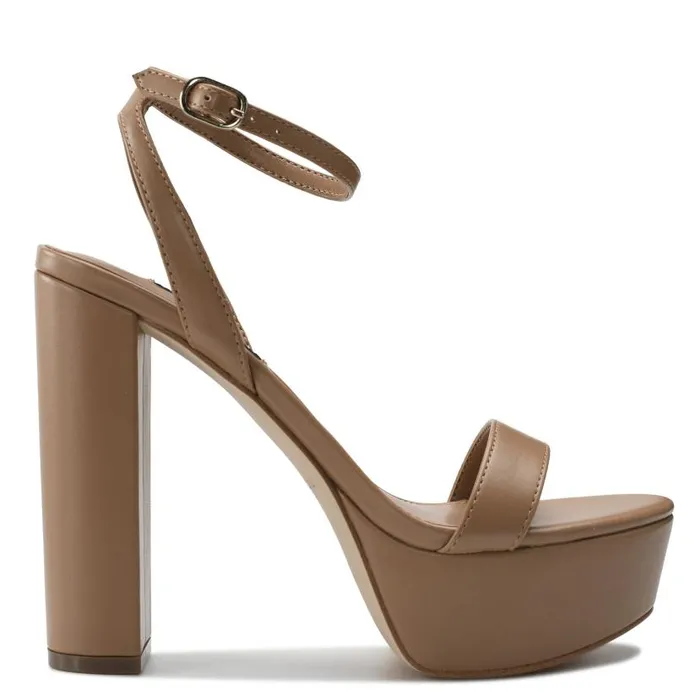Uknow Platform Dress Sandals Light Tan Women Nine West Sandals