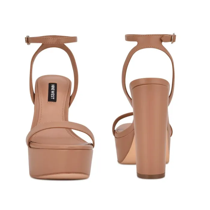 Uknow Platform Dress Sandals Light Tan Women Nine West Sandals