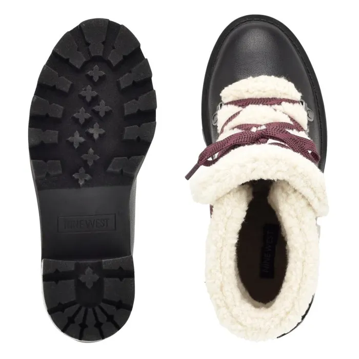 Unise Lug Sole Booties Black Women Nine West Boots and Booties