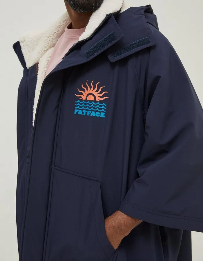 Unisex Changing Robe Navy Women FatFace Beachwear and Swimwear
