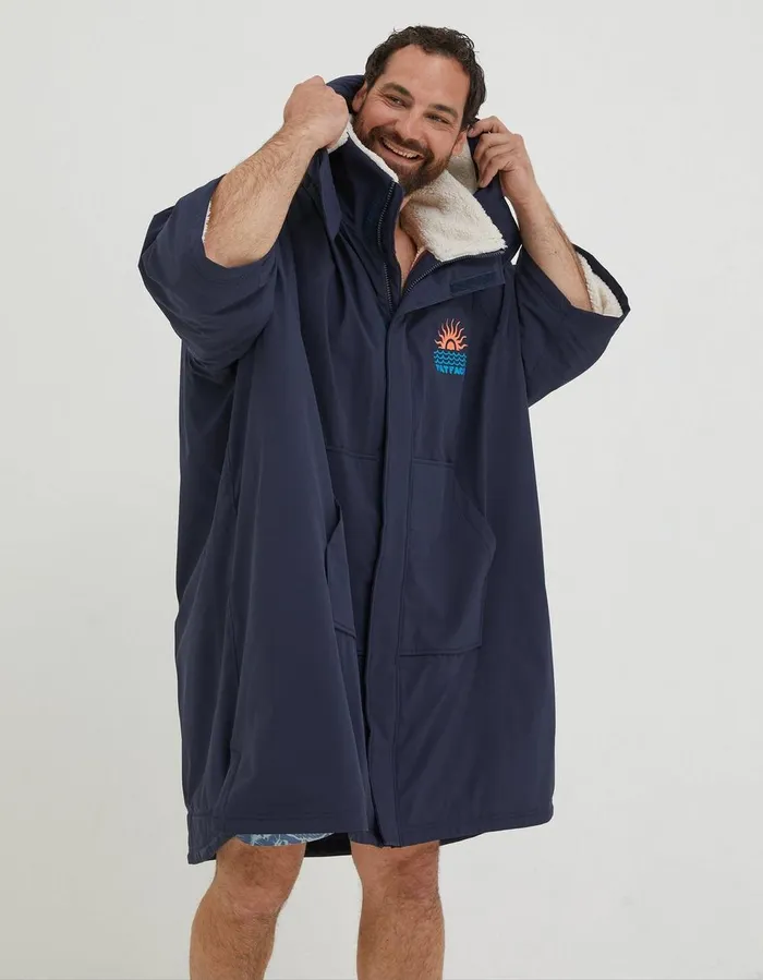 Unisex Changing Robe Navy Women FatFace Beachwear and Swimwear