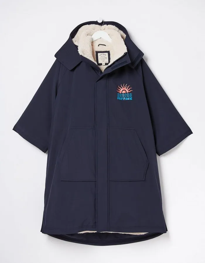 Unisex Changing Robe Navy Women FatFace Beachwear and Swimwear