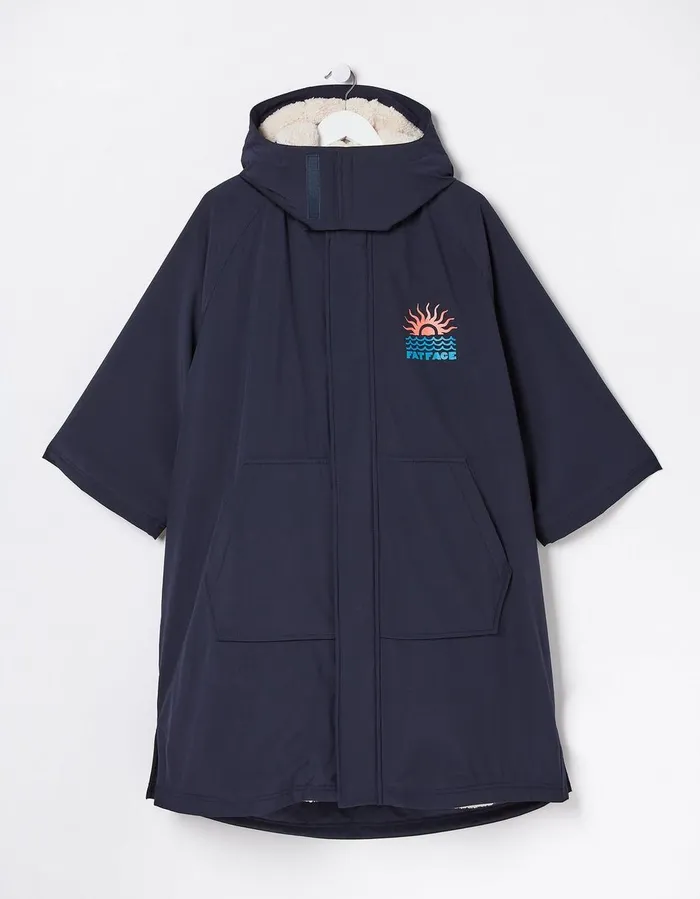 Unisex Changing Robe Navy Women FatFace Beachwear and Swimwear