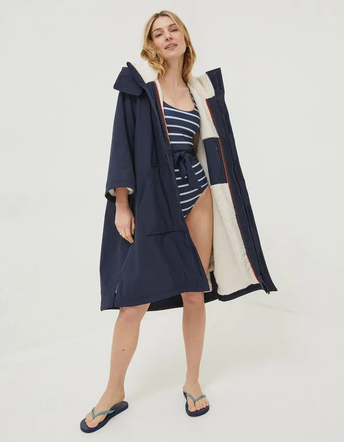 Unisex Changing Robe Navy Women FatFace Beachwear and Swimwear