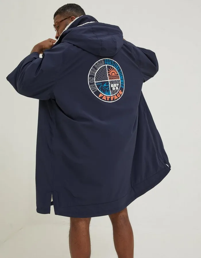 Unisex Changing Robe Navy Women FatFace Beachwear and Swimwear