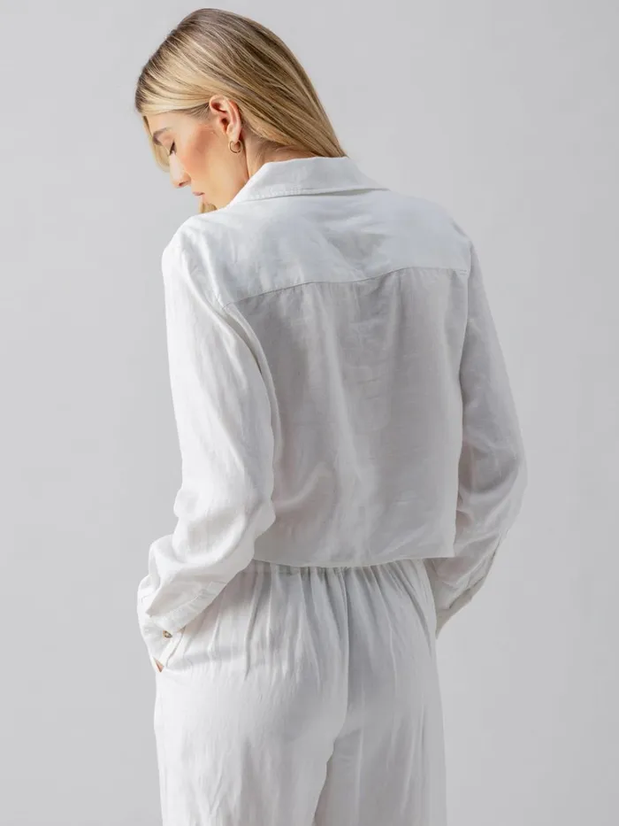 Utility Pocket Shirt White Women Sanctuary Clothing Tees and Tops