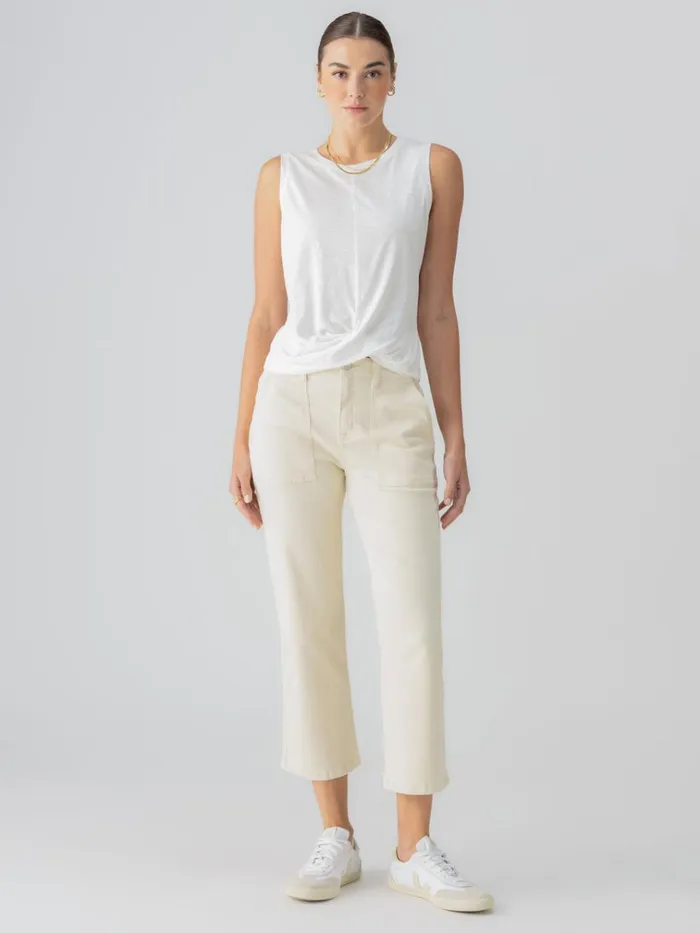 Vacation Crop High Rise Pant Birch Women Sanctuary Clothing Pants