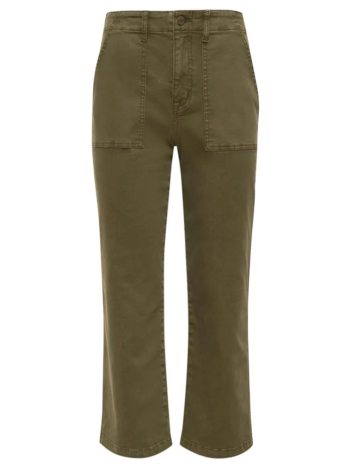 Vacation Crop High Rise Pant Burnt Olive Women Sanctuary Clothing Pants
