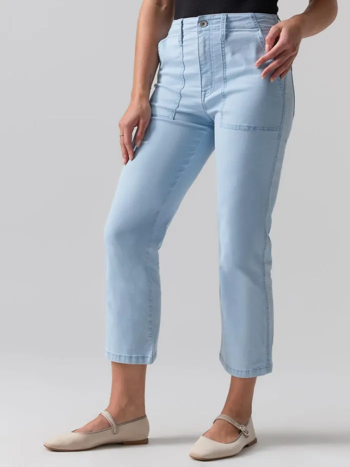 Vacation Crop High Rise Pant Ultra Pale Women Sanctuary Clothing Denim