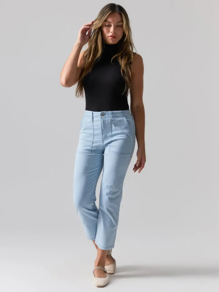 Vacation Crop High Rise Pant Ultra Pale Women Sanctuary Clothing Denim