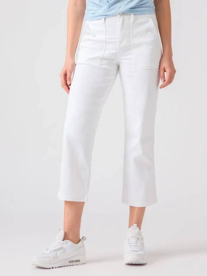 Vacation Crop High Rise Pant White Women Sanctuary Clothing Pants
