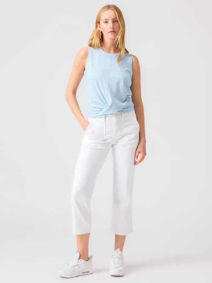 Vacation Crop High Rise Pant White Women Sanctuary Clothing Pants