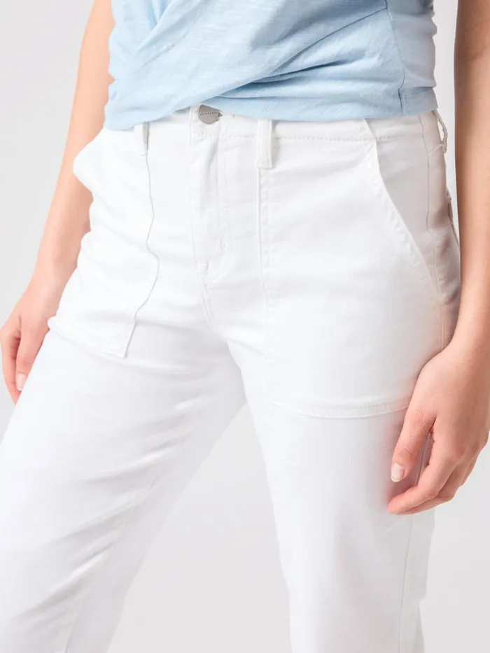 Vacation Crop High Rise Pant White Women Sanctuary Clothing Pants