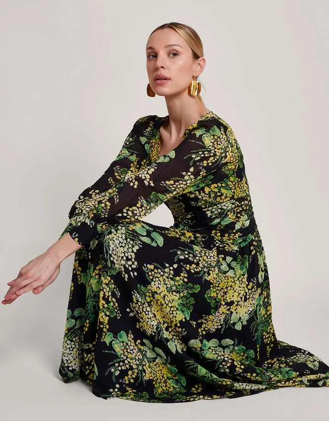 Valeria Print Dress Black Women Monsoon Occasionwear