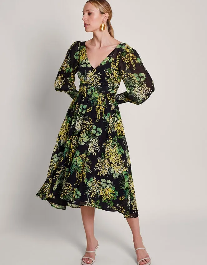 Valeria Print Dress Black Women Monsoon Occasionwear