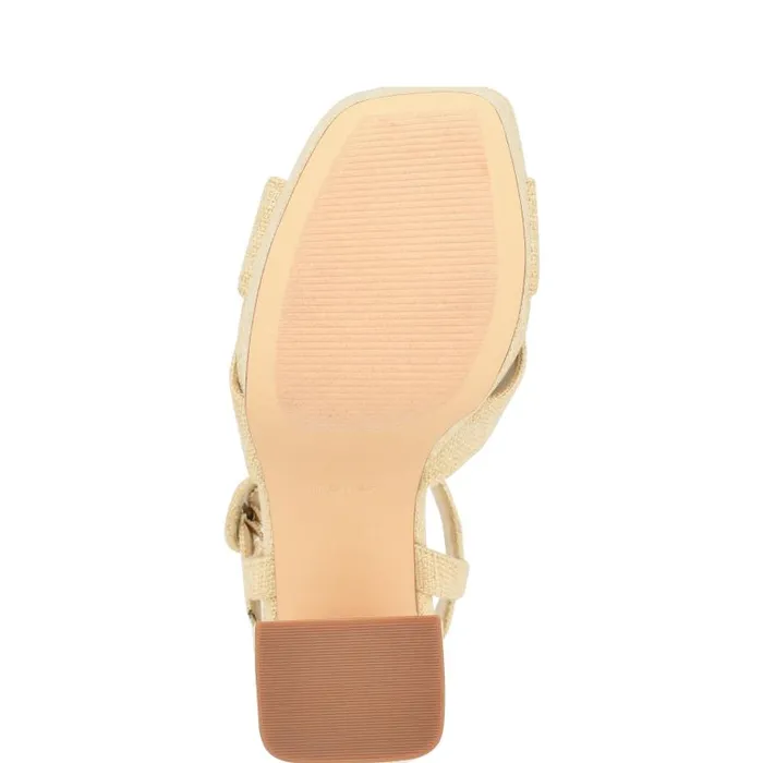 Vallen Strappy Platform Sandals Natural Raffia Women Nine West Sandals