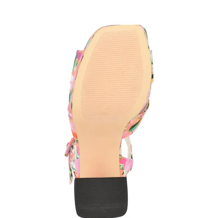Vallen Strappy Platform Sandals Pink Floral Women Nine West Sandals