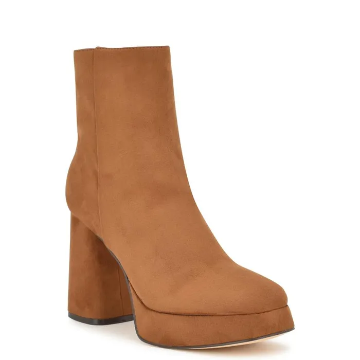 Velo Dress Booties Medium Brown Women Nine West Boots and Booties