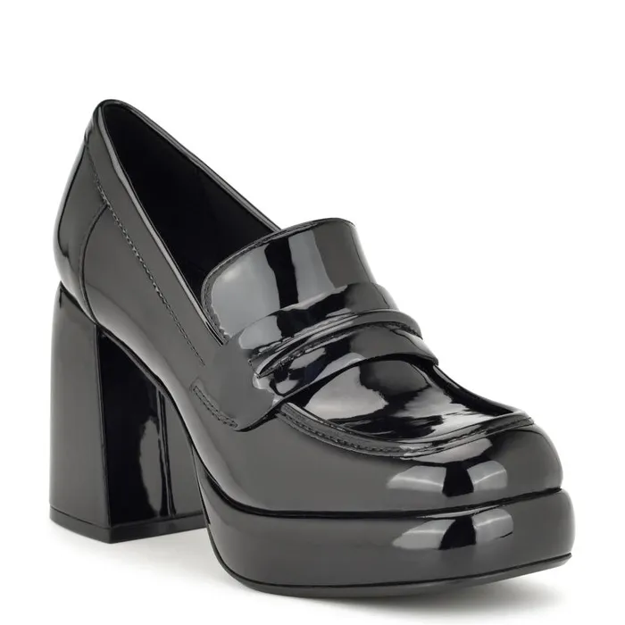 Verge Casual Moc Loafers Black Women Nine West Flats and Loafers