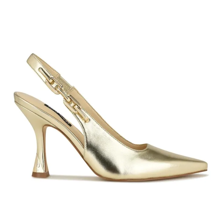 Veroni Slingback Pumps Gold Women Nine West Heels