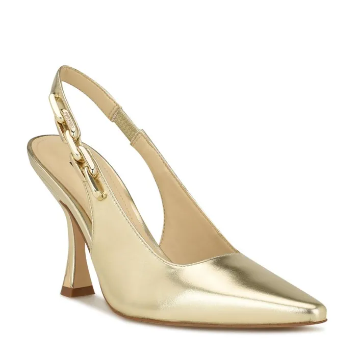 Veroni Slingback Pumps Gold Women Nine West Heels