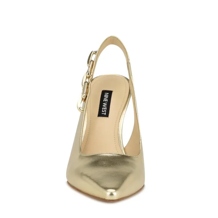 Veroni Slingback Pumps Gold Women Nine West Heels