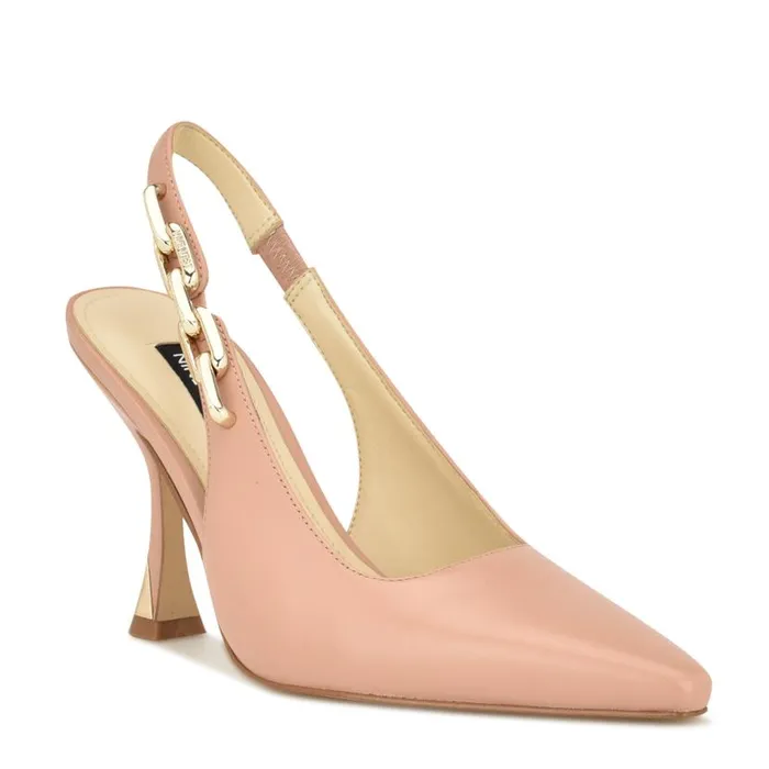 Veroni Slingback Pumps Natural Leather Women Nine West Heels