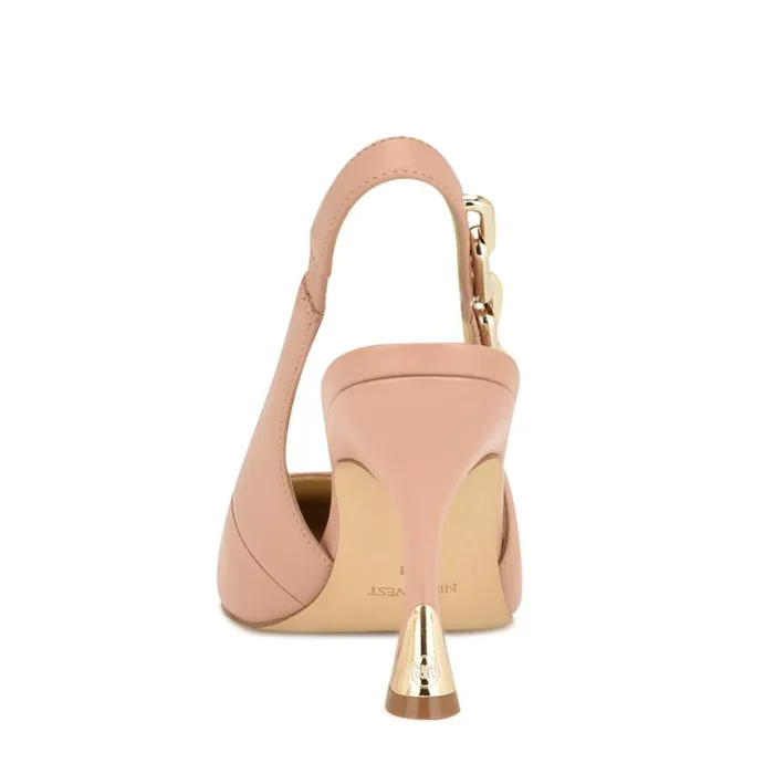 Veroni Slingback Pumps Natural Leather Women Nine West Heels