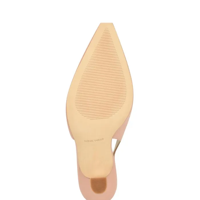 Veroni Slingback Pumps Natural Leather Women Nine West Heels