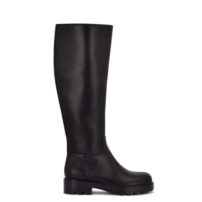 Verve Over The Knee Lug Sole Boots Black Women Nine West Boots and Booties