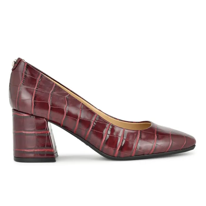 Vibe 92159 Block Heel Pumps Dark Red Women Nine West Heels