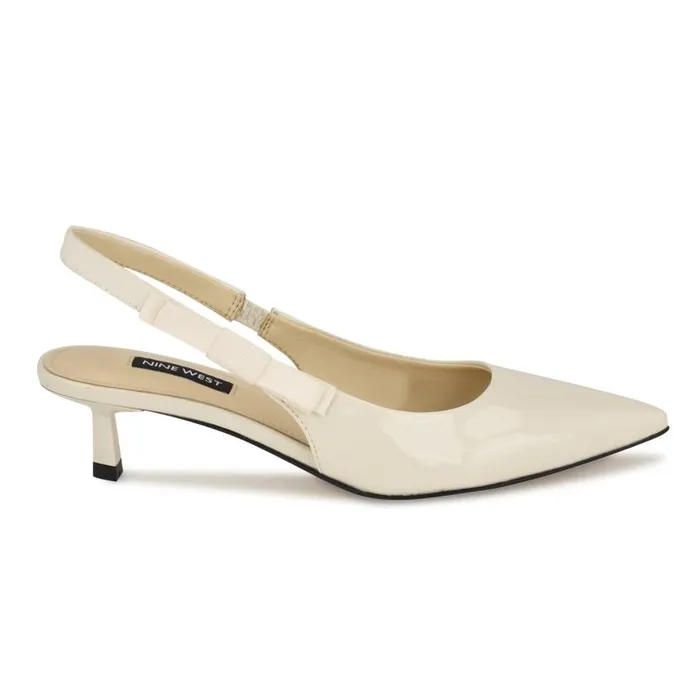 Viki Pointy Toe Slingbacks Ivory Women Nine West Heels