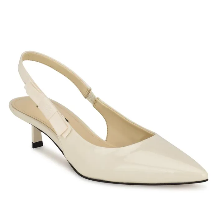 Viki Pointy Toe Slingbacks Ivory Women Nine West Heels