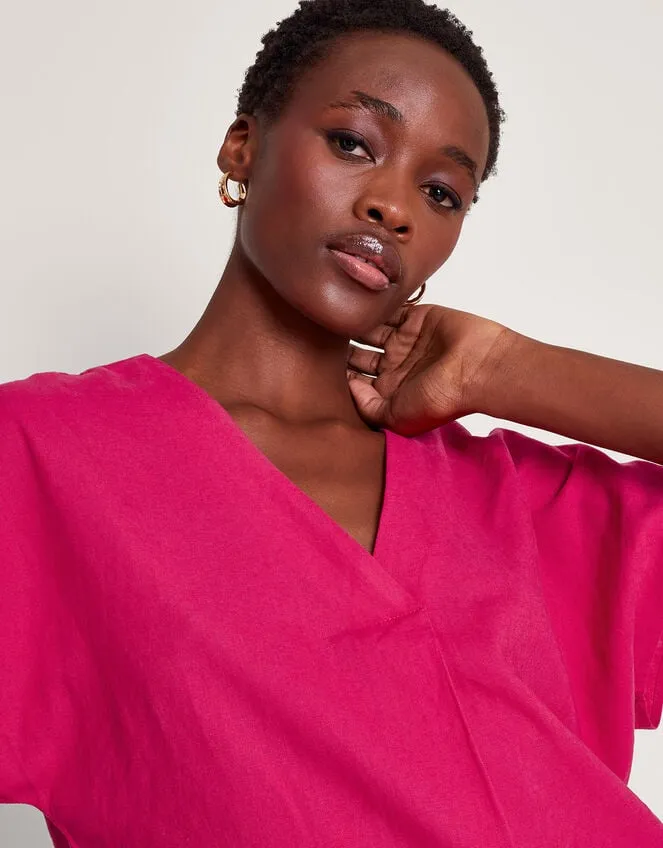 Viola VNeck Pintuck TShirt Pink Women Monsoon Tops and Blouses