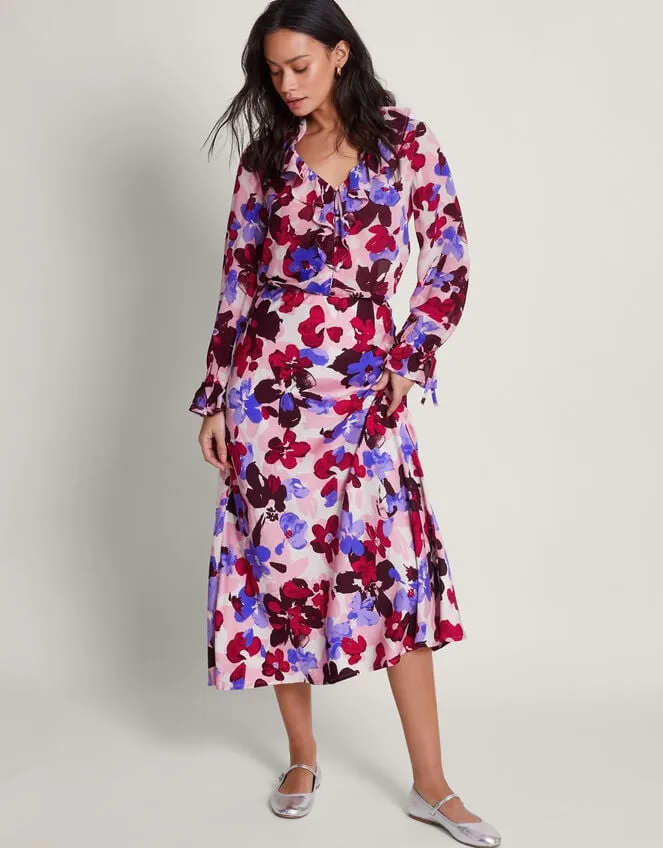 Vittoria Floral Print Blouse Pink Women Monsoon Tops and Blouses