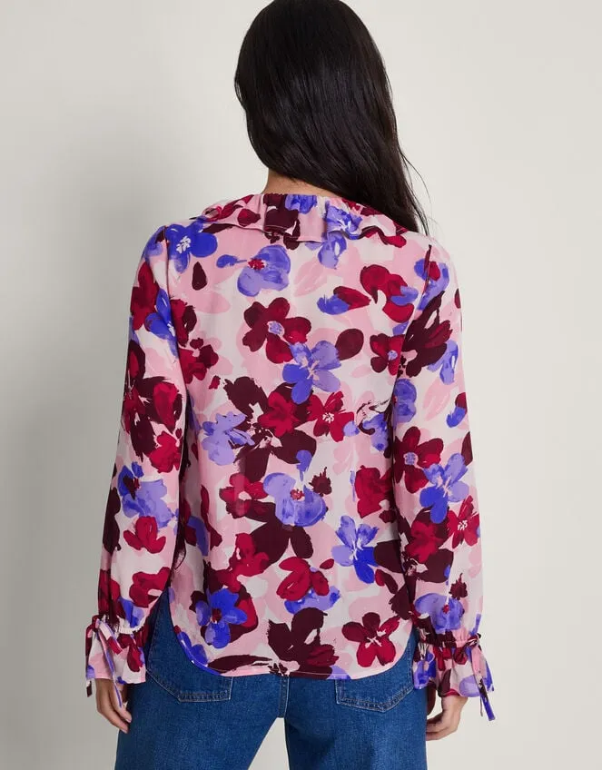 Vittoria Floral Print Blouse Pink Women Monsoon Tops and Blouses