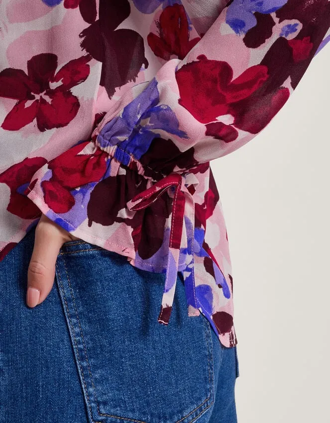 Vittoria Floral Print Blouse Pink Women Monsoon Tops and Blouses