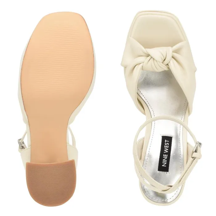 Vivid Platform Sandals Chic Cream Women Nine West Heels