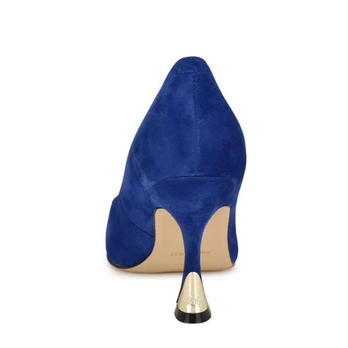 Vylot Pointy Toe Pumps Blue Suede Women Nine West Heels