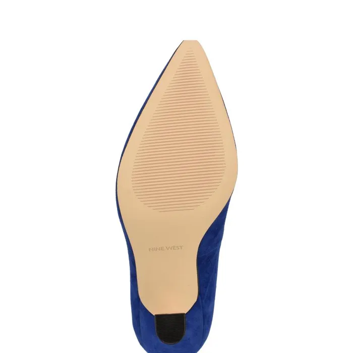 Vylot Pointy Toe Pumps Blue Suede Women Nine West Heels