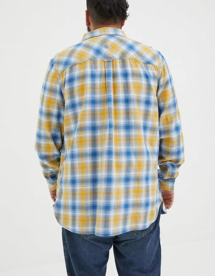 Walby Check Shirt Yellow Men FatFace Shirts