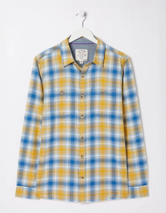 Walby Check Shirt Yellow Men FatFace Shirts