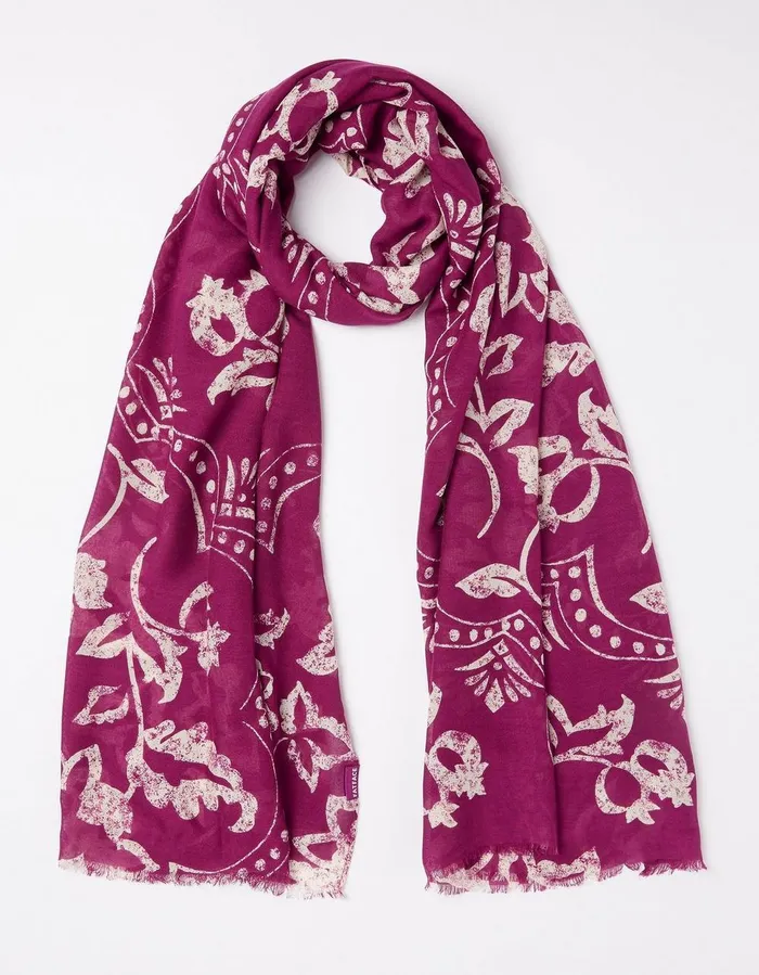 Wallpaper Floral Scarf Plum Women FatFace Scarves