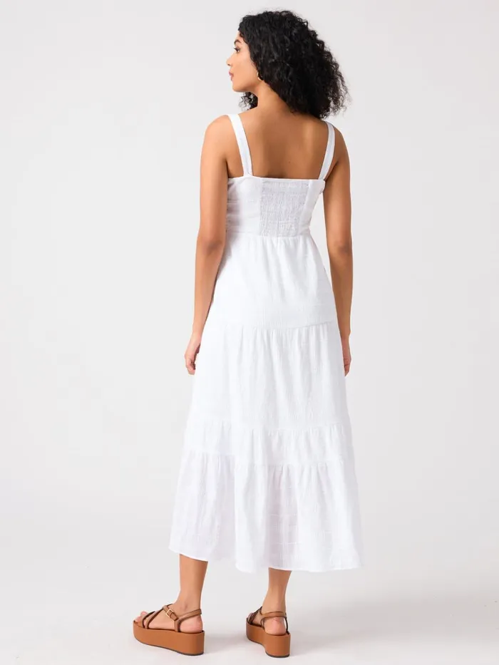 Watching Sunset Tiered Midi Dress White Women Sanctuary Clothing Dresses and Jumpsuits
