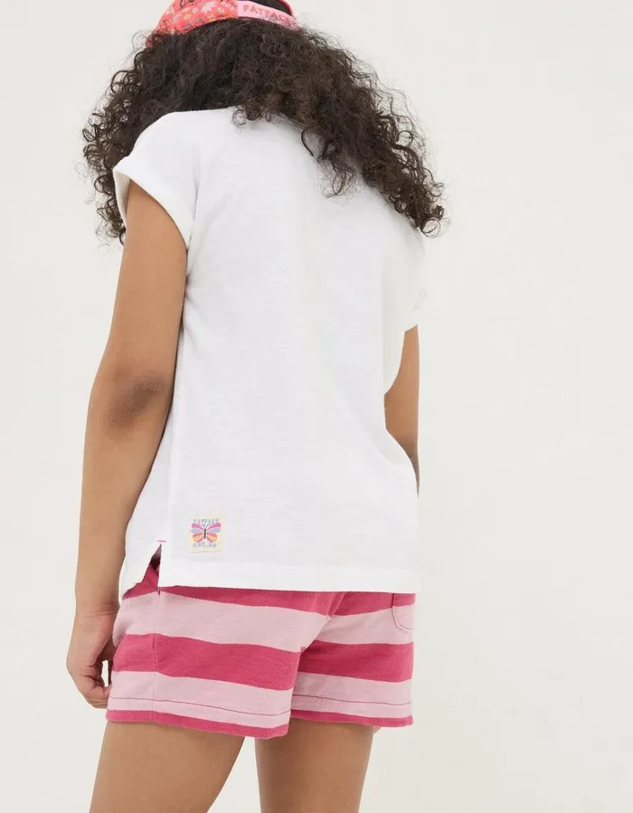 Watercolour Bunny TShirt Natural White Girls FatFace Tops and TShirts
