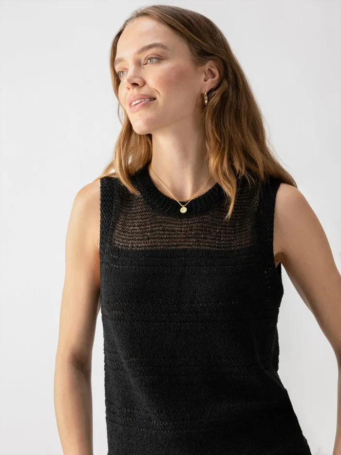 Waves Of Summer Sweater Shell Tank Black Women Sanctuary Clothing Sweaters and Cardis Waves Of Summer Sweater Shell Tank Black Women Sanctuary Clothing Sweaters and Cardis