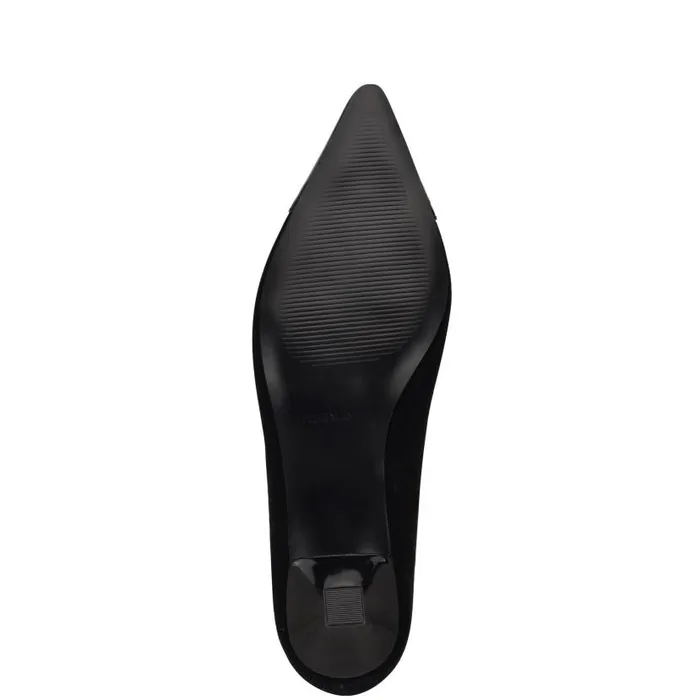 Wendon Bow Pumps Black Suede Women Nine West Heels