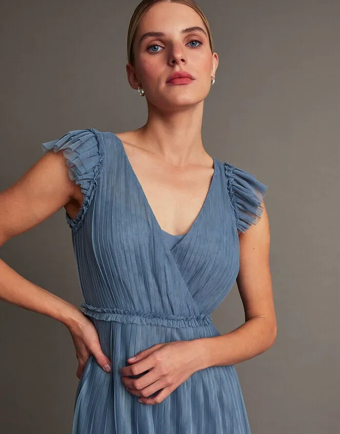 Wendy Pleated Maxi Dress Blue Women Monsoon Dresses