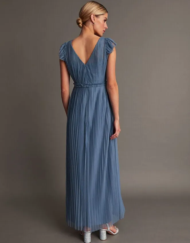 Wendy Pleated Maxi Dress Blue Women Monsoon Dresses